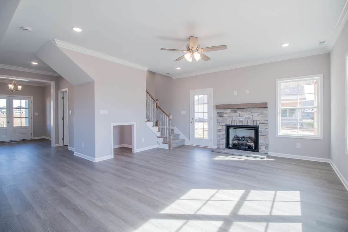 EXAMPLE>>>Another View of the Living Room with Storage/Pet Area Under the Stairs!!