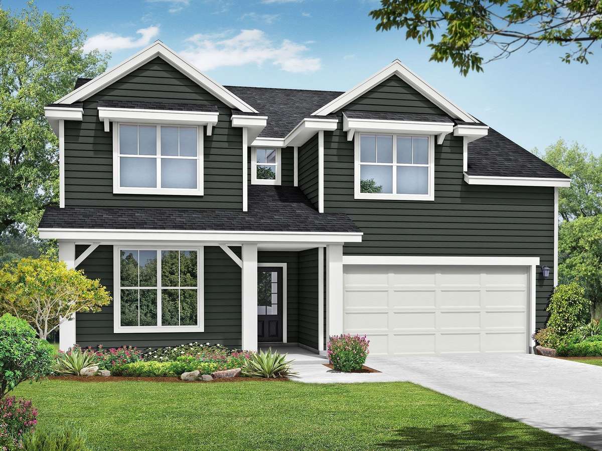 Rendering of the Ridgeport floorplan.  Colors and selections may vary