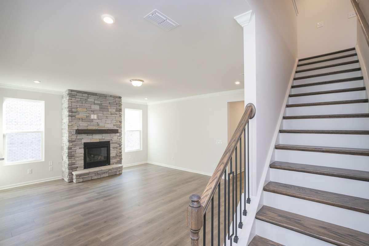 Option to have Oak Treads on the Stairs and Iron Railing