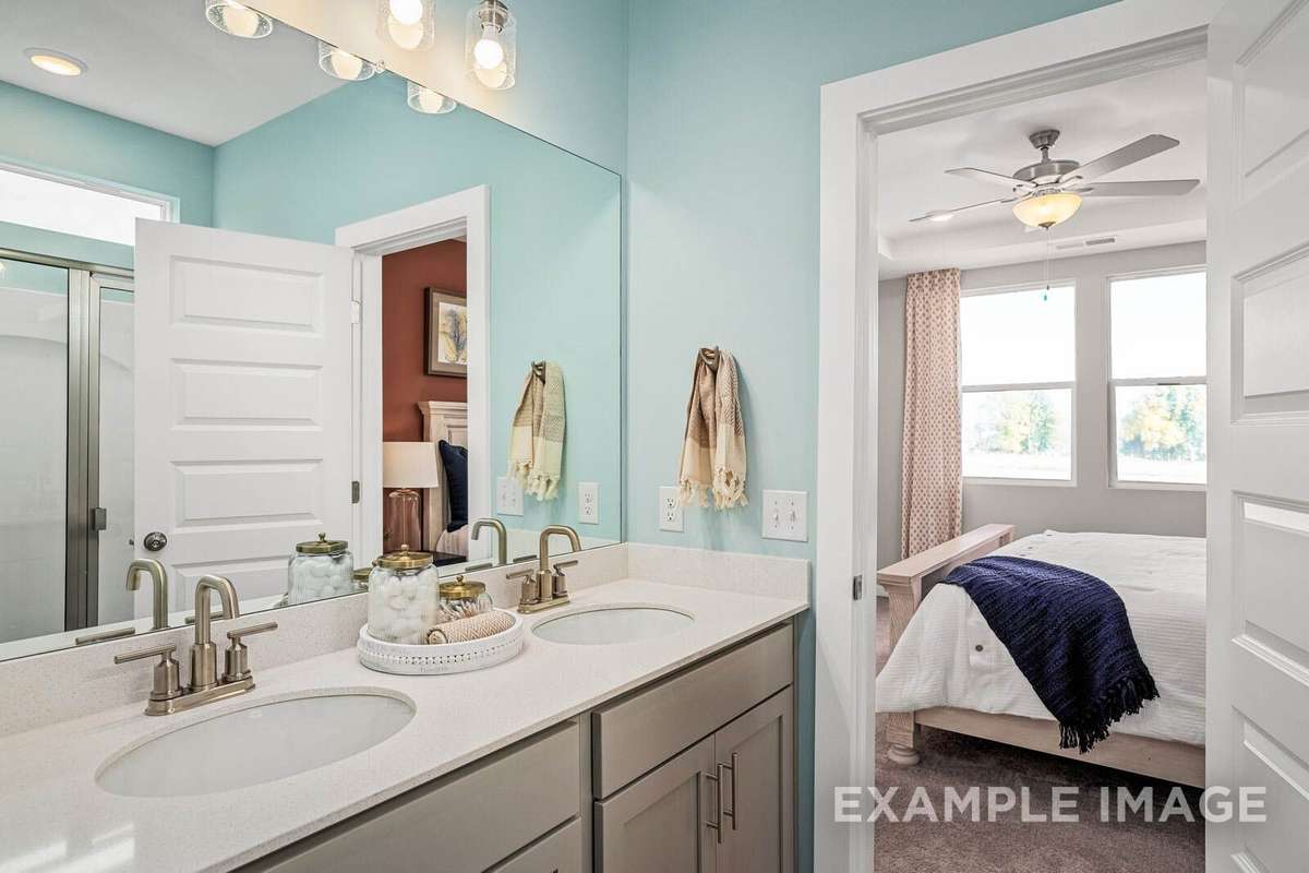 Picture of Model home and not of actual home being built.  Colors and selections may vary.