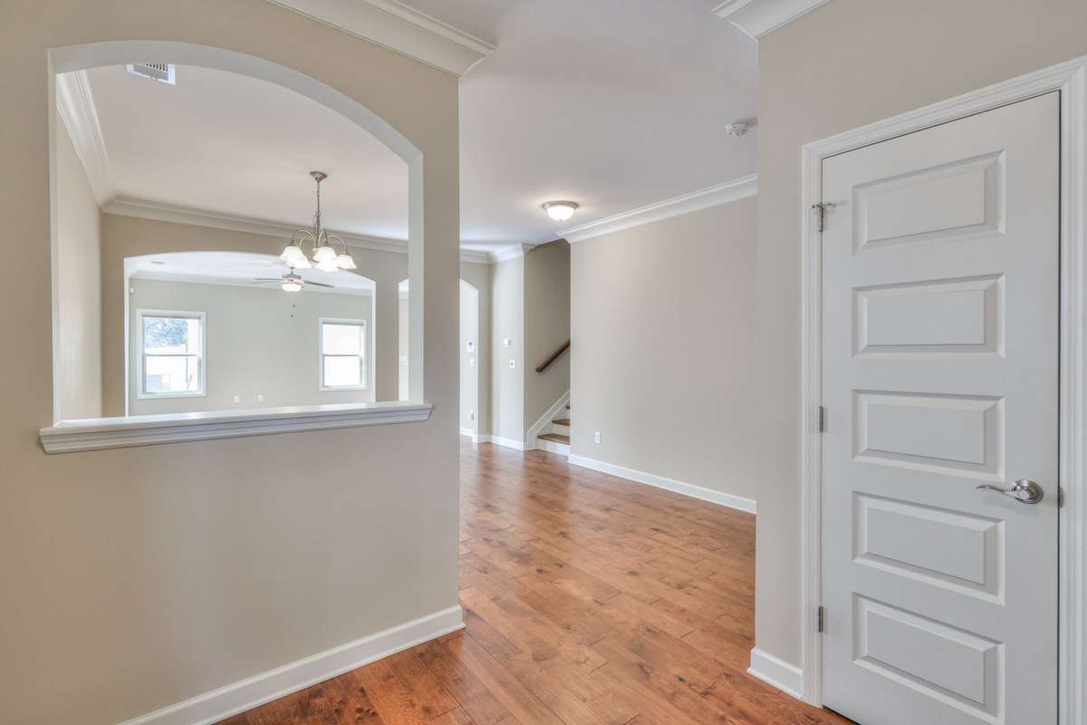 Entry foyer and coat closet