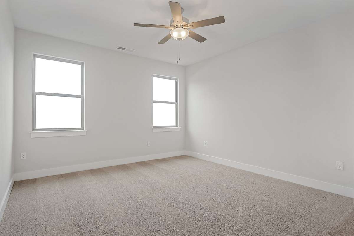 Picture of model home and not of actual home being built.