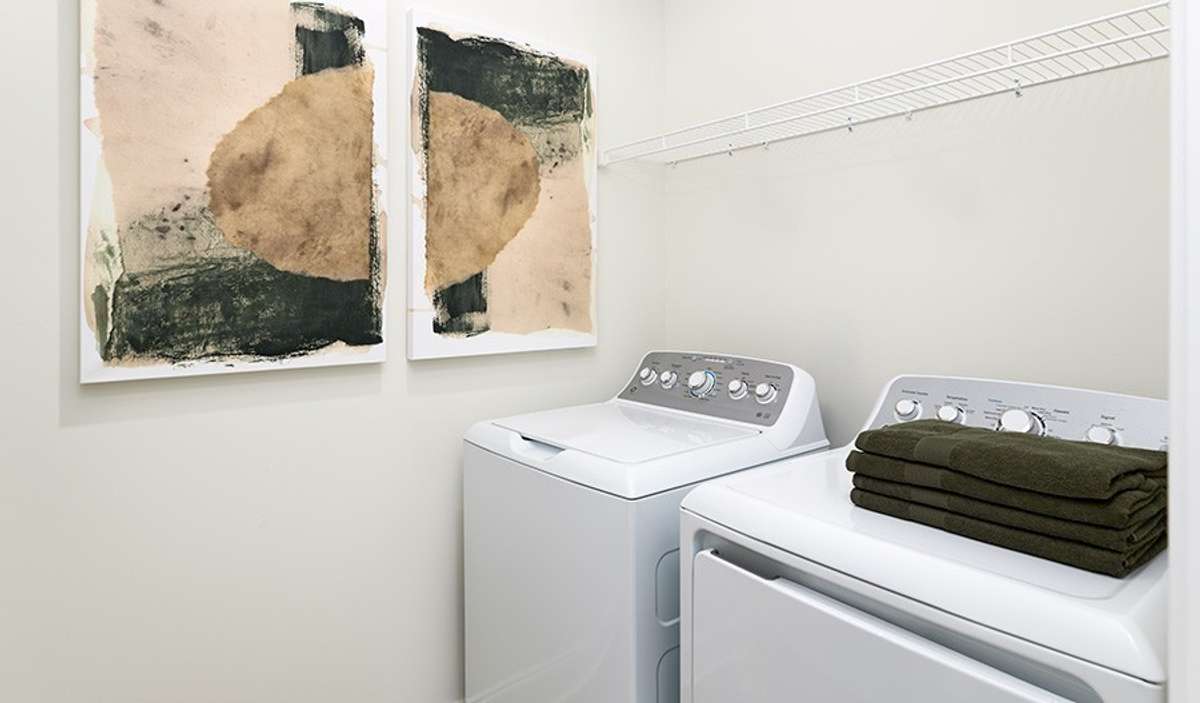 Laundry Room is downstairs off the garage entry and coat closet with drop zoneVirtual Stage