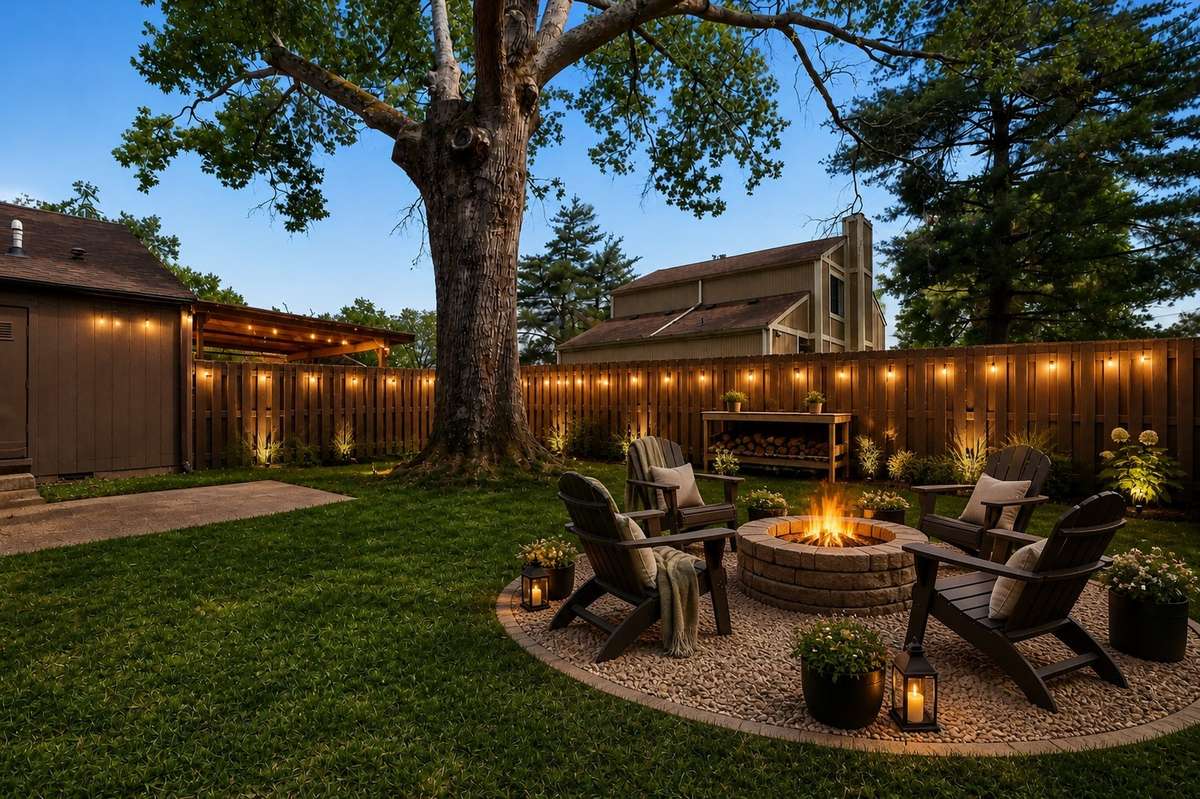 AI virtually enhanced backyard. Could be quite the retreat!