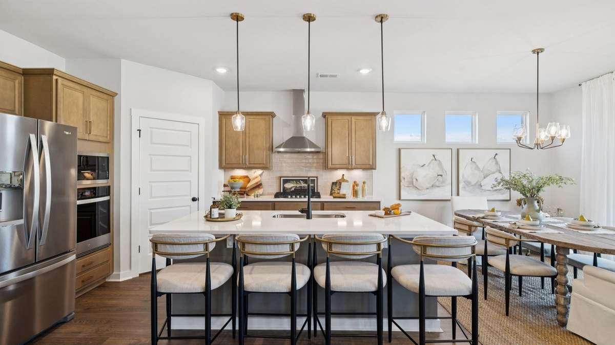 Images of a Milford floor plan.  Some features/options may vary...
