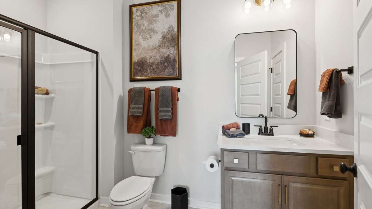 Images of a Milford floor plan.  Some features/options may vary...