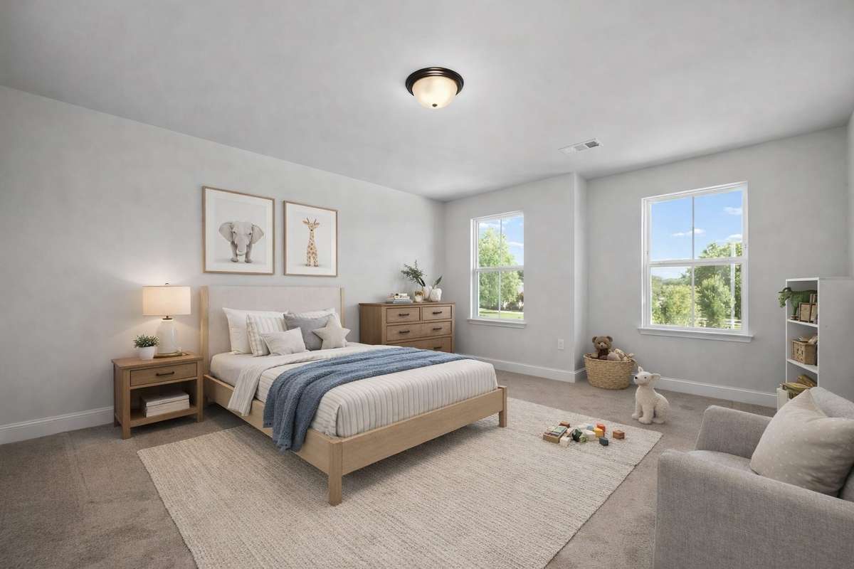 Pic is virtually staged image of previously completed home of same floorplan. Features and finishes may vary.