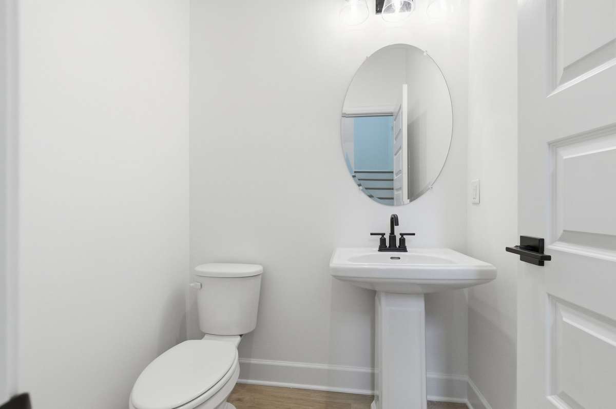 Downstairs powder bathroom.