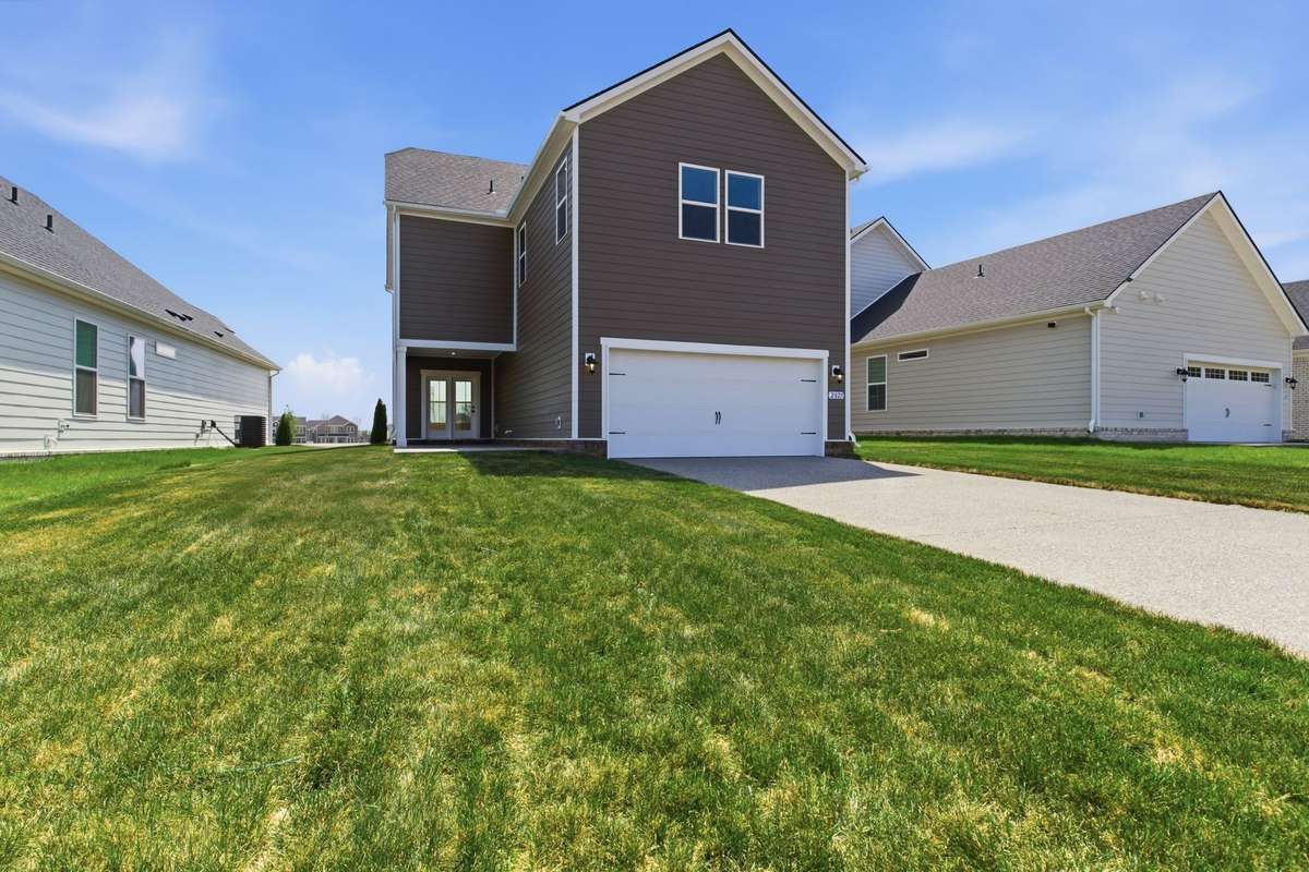 Rear garage.