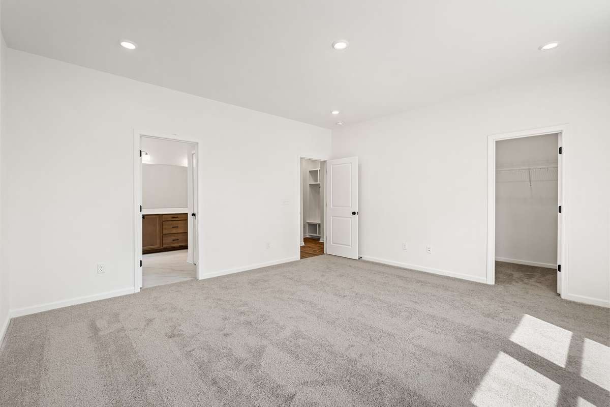 Separate walk-in closet in the primary
