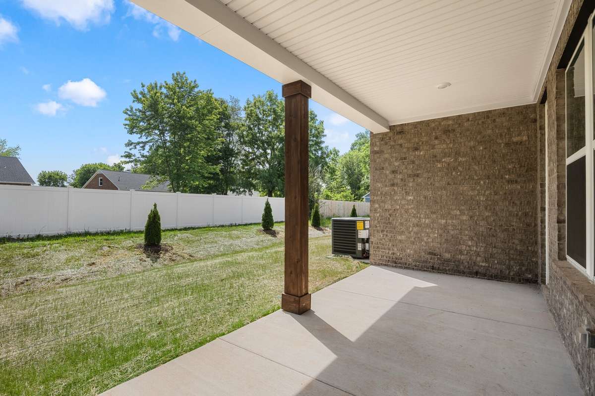 Rear covered porch