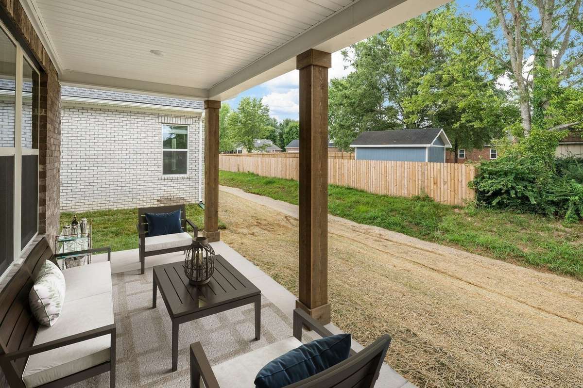 Rear Covered Porch of previously built Bancroft
*Virtually Staged