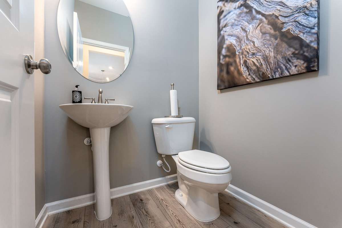 Downstairs powder room