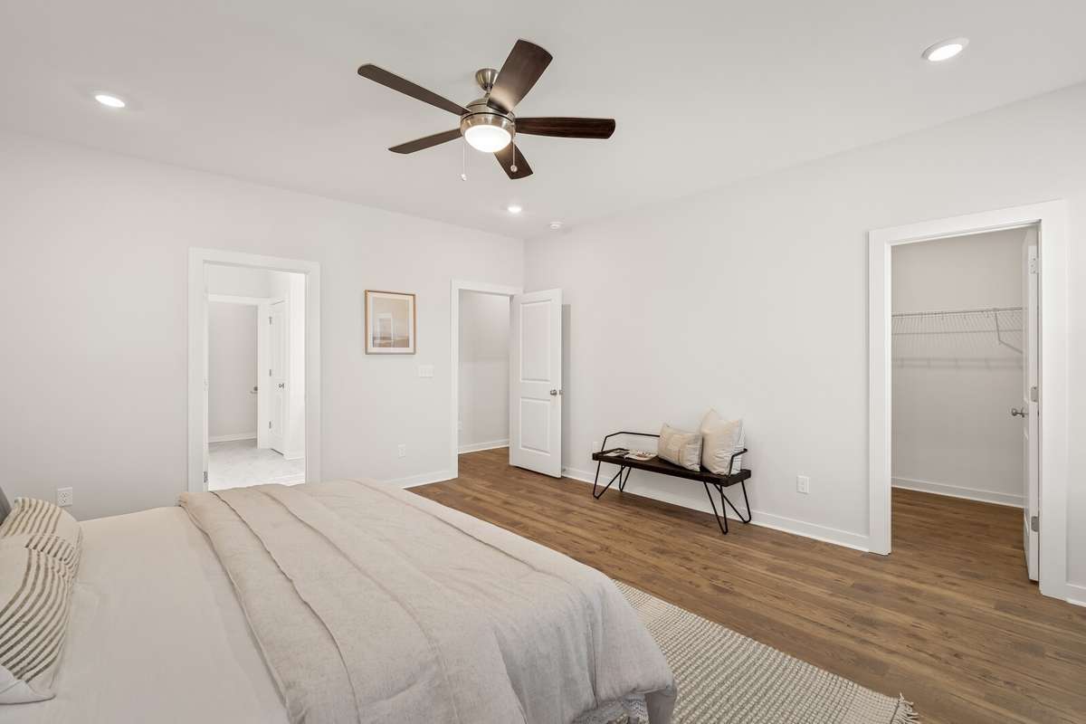 Primary Bedroom with large walk-in closet and separate bathroom
*Photo of a previously built Chelsey