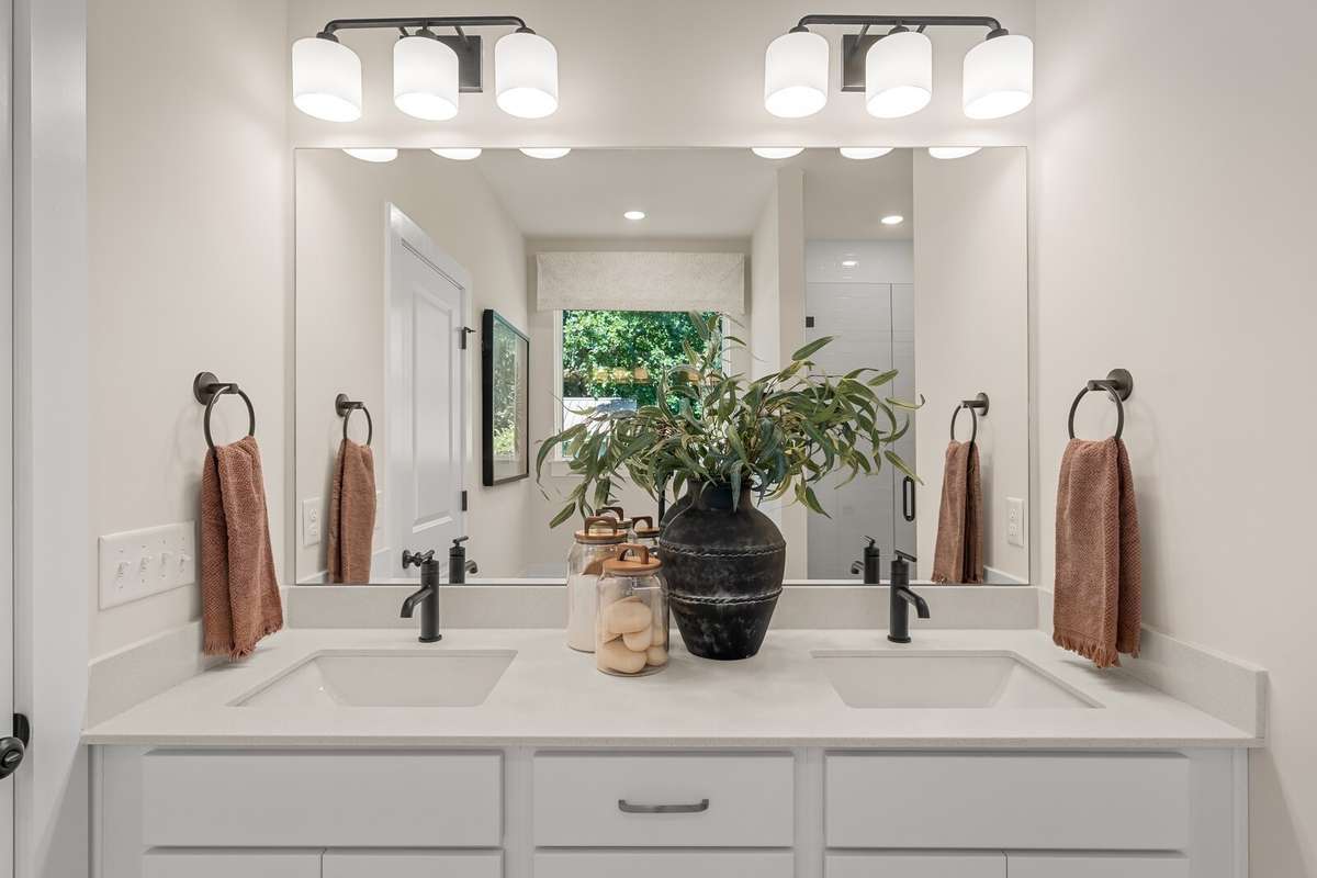 *Photo of our staged model home to show furniture and layout ideas