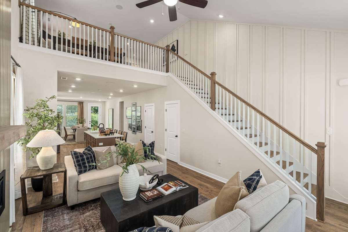 *Photo of our staged model home to show furniture and layout ideas