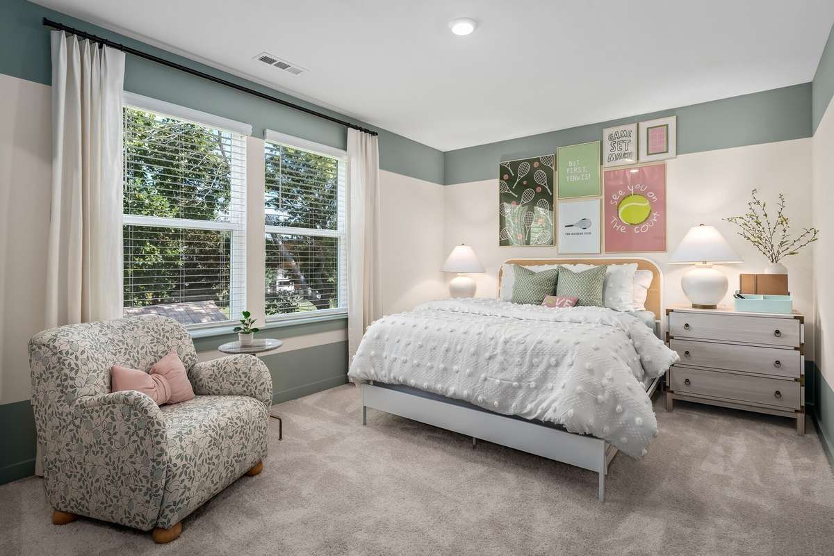 *Photo of our staged model home to show furniture and layout ideas