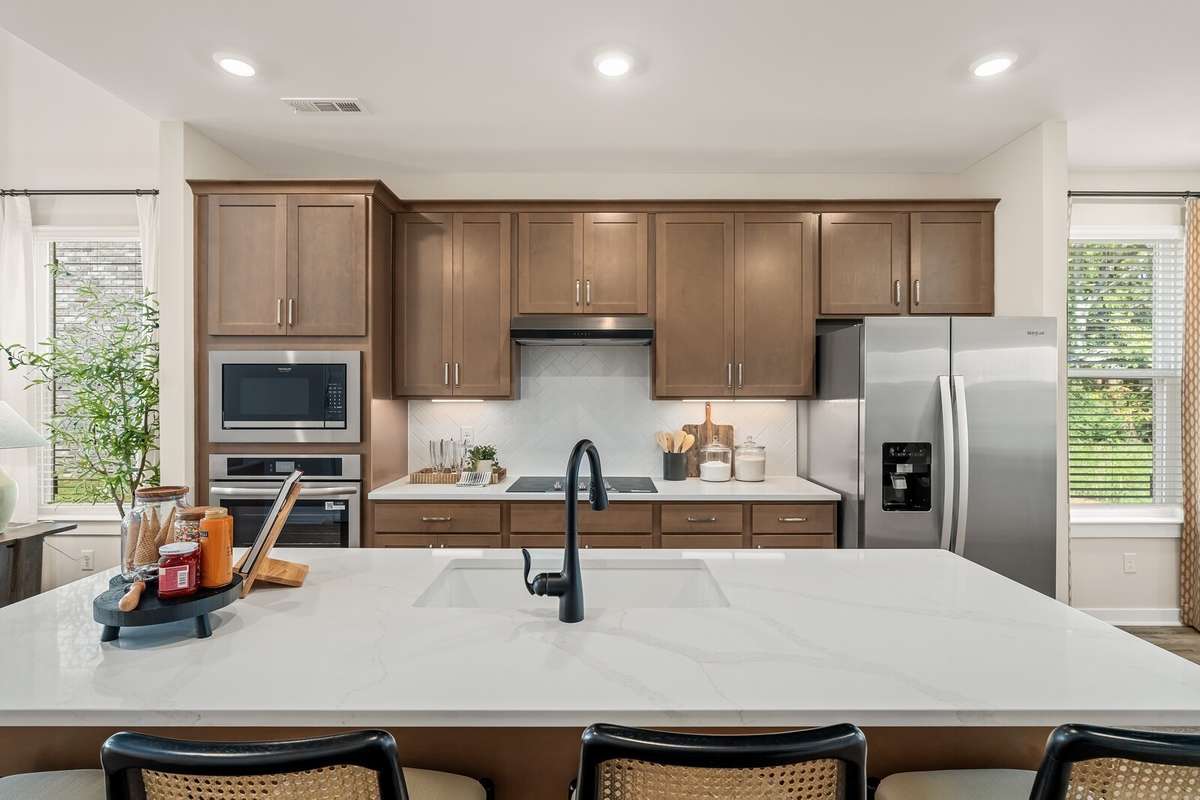*Photo of our staged model home to show furniture and layout ideas