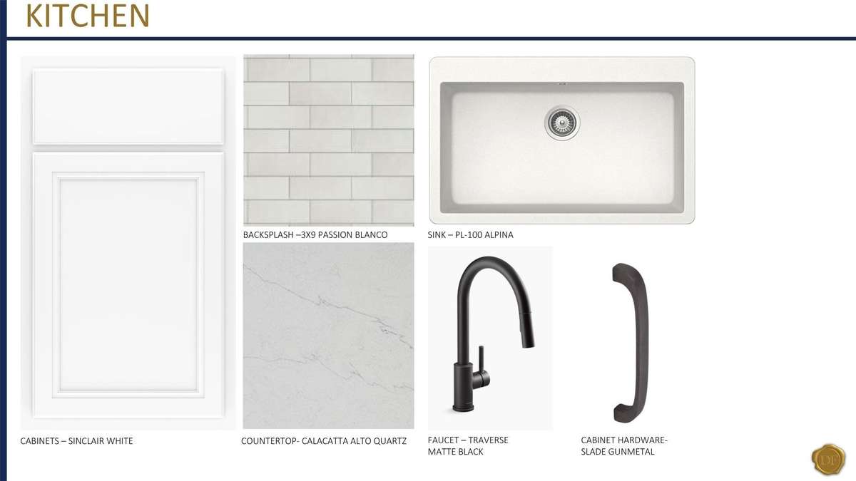 The home will have white kitchen cabinetry with a gorgeous tile backsplash, quartz countertops, a granite composite single basin sink, with black hardware and fixtures.