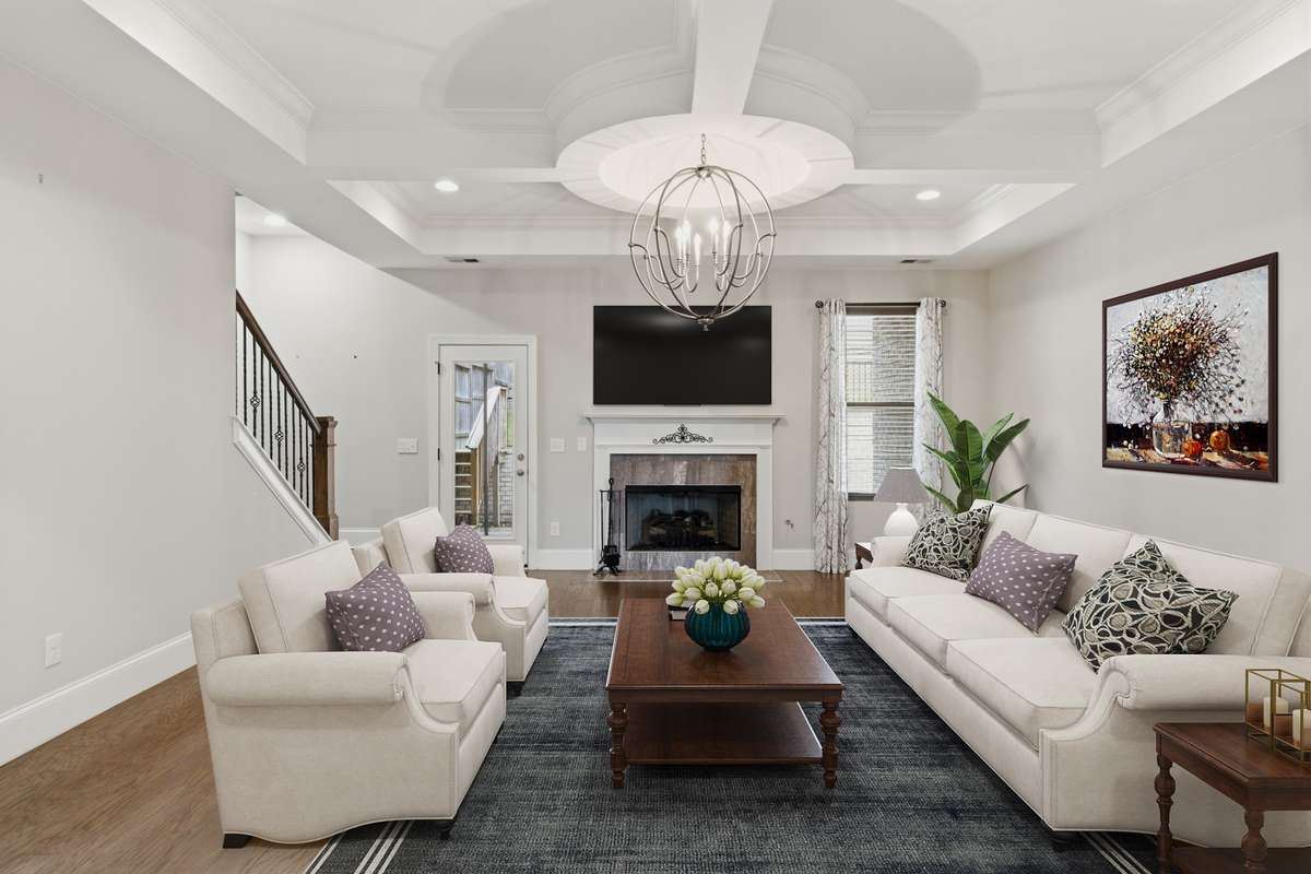 A virtually staged living room designed to inspire the imagination.