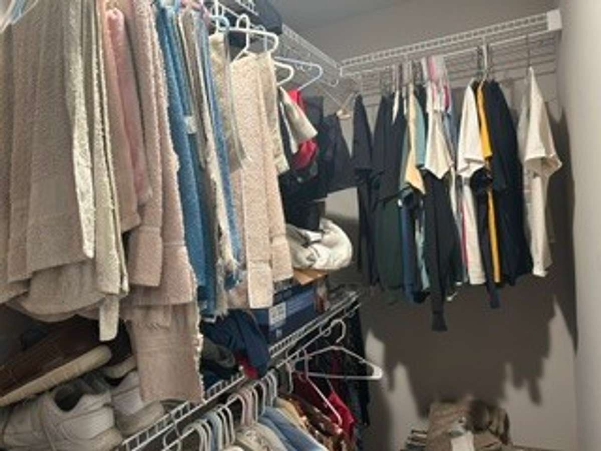Walk-in closet in master Bedroom