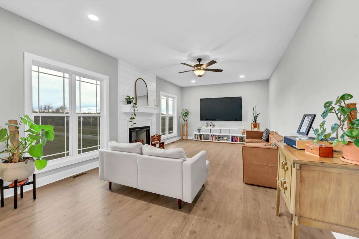 A comfortable gathering area ideal for movie nights, game nights, and everyday relaxation.