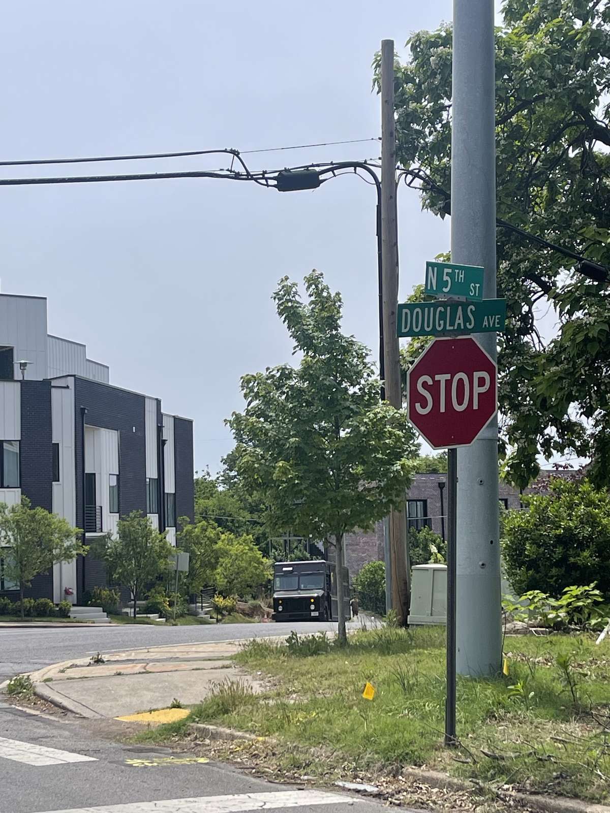 Street sign and diagonal view - great location!