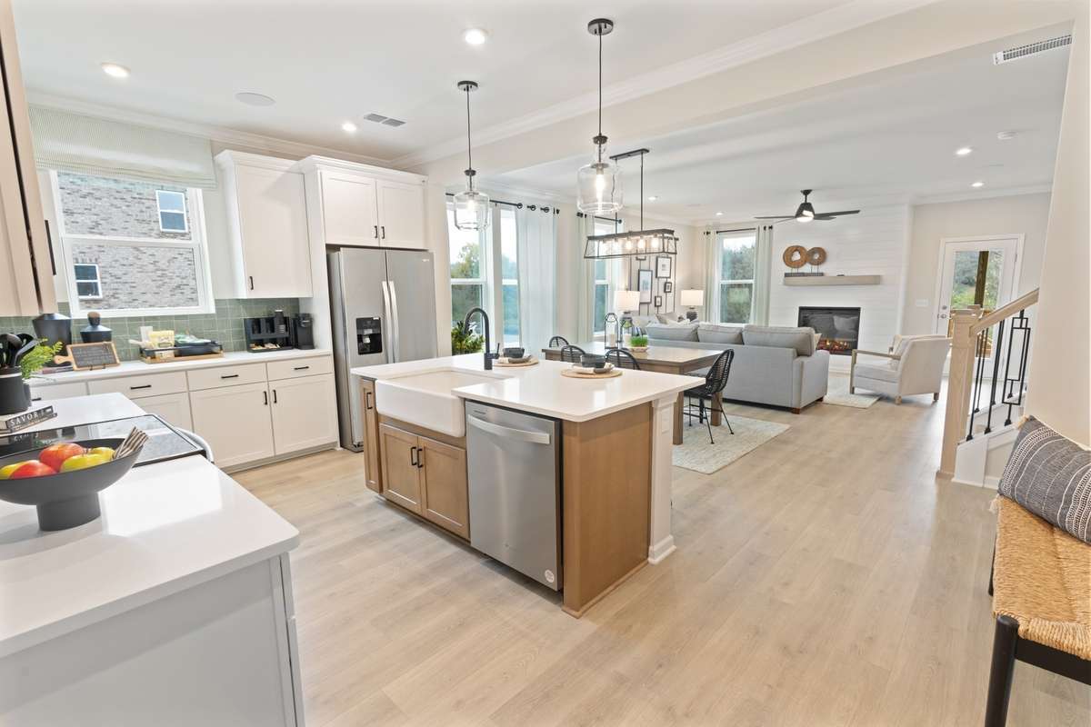 Sample Pics of Model Home* 
Open kitchen and great room!