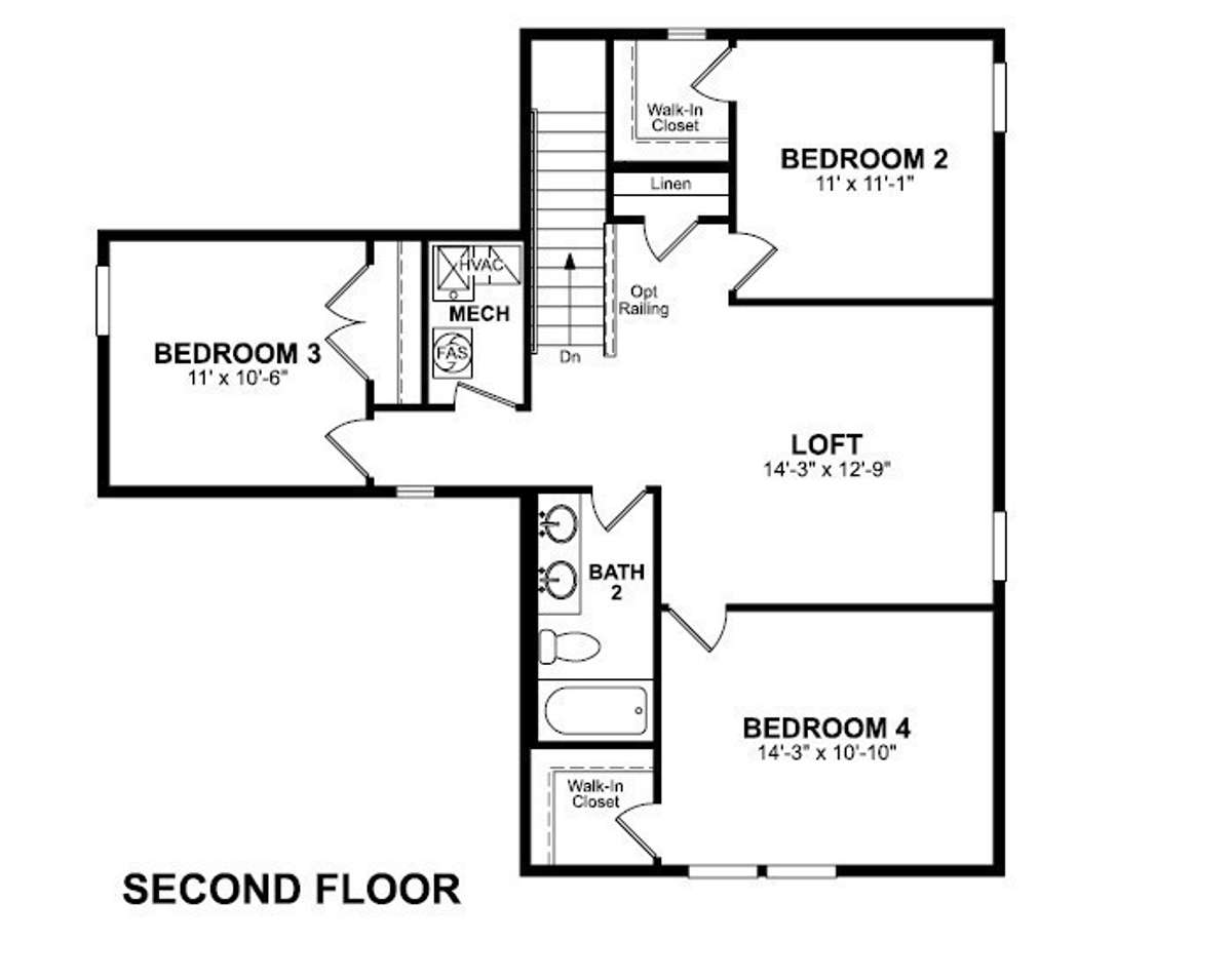 Secon Floor Plan