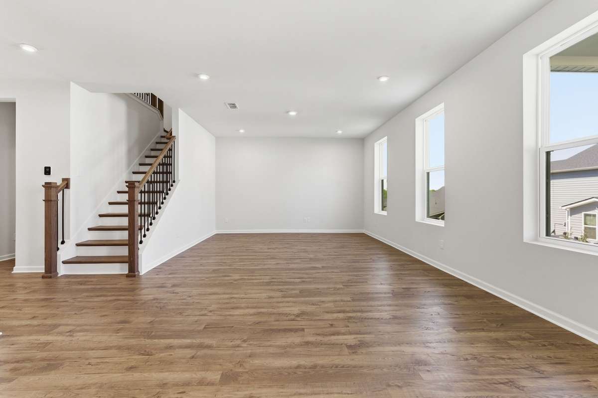 Solid floor on the entire main level