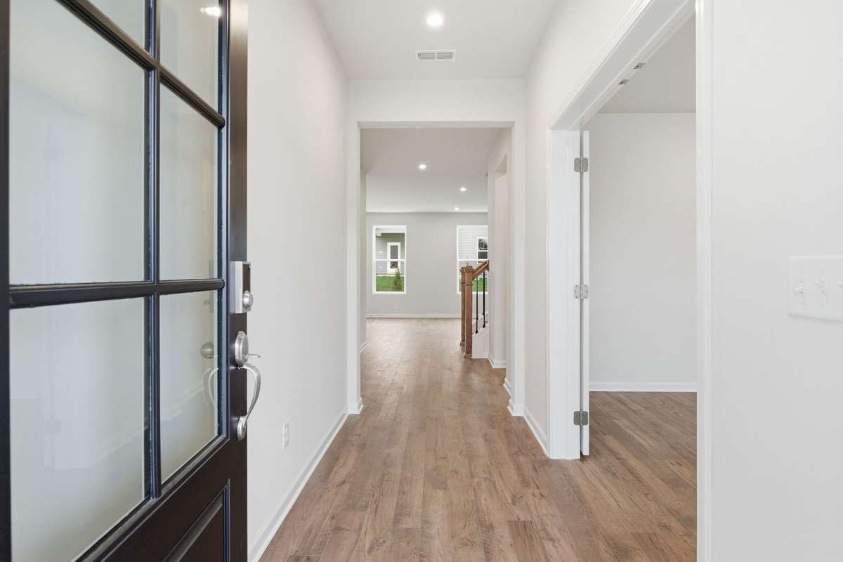 Inviting foyer with office