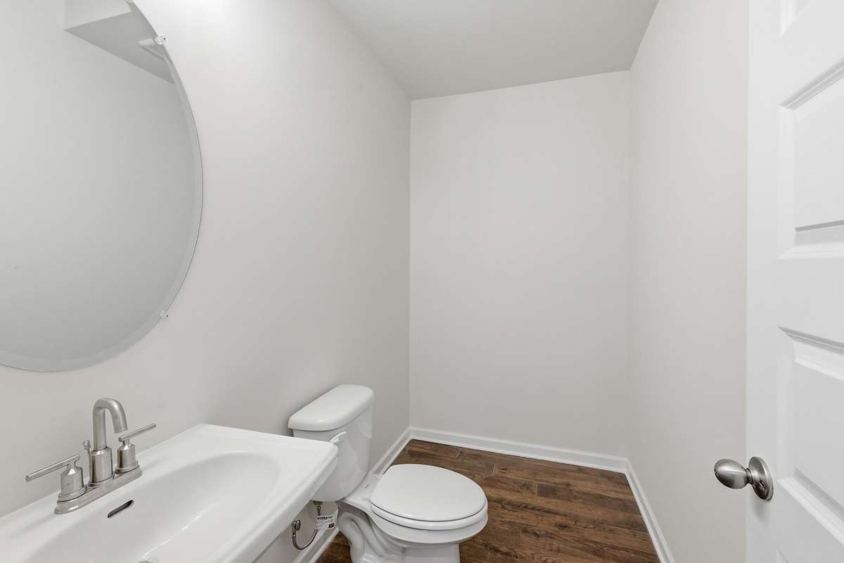 Half bathroom on the main level