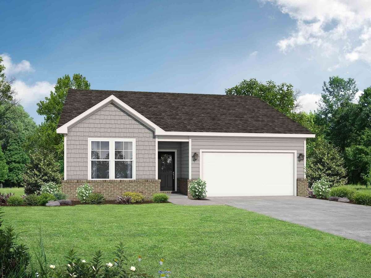Rendering of the Asheville floorplan that can be built.  Colors and selections may vary