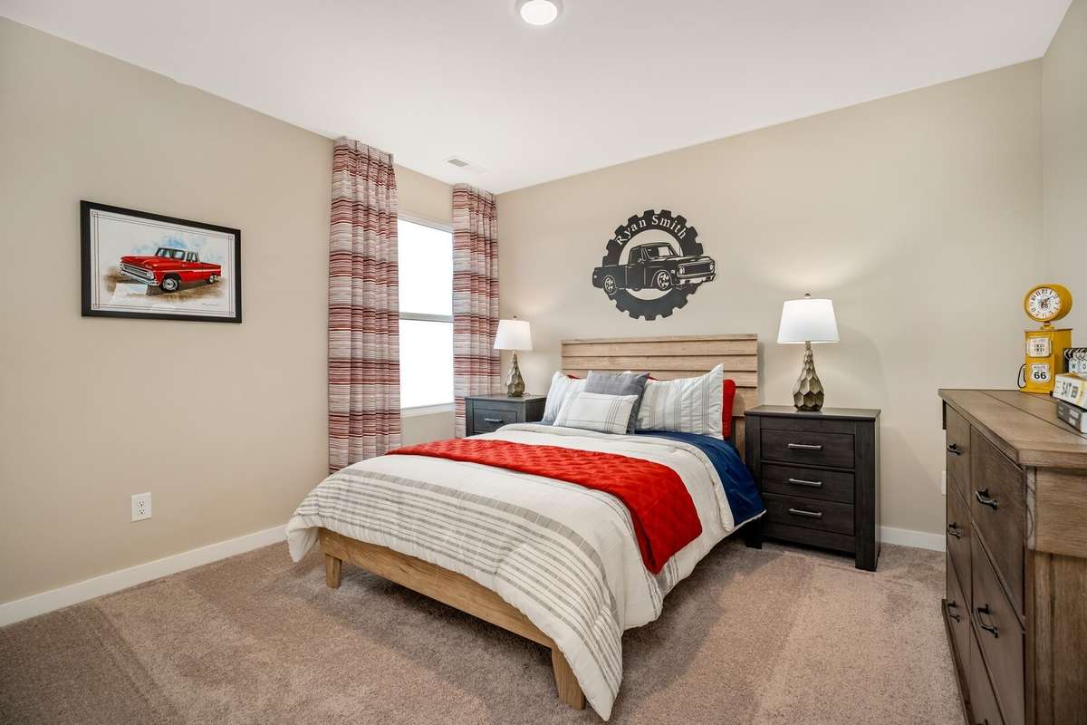 Picture of actual home being sold.  Home will be ready to move in for month of March.  Furniture will be removed, but curtains and appliances remain.