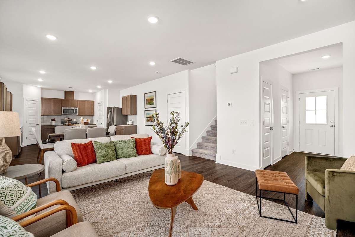 Picture of actual home being sold.  Home will be ready to move in for month of March.  Furniture will be removed, but curtains and appliances remain.
