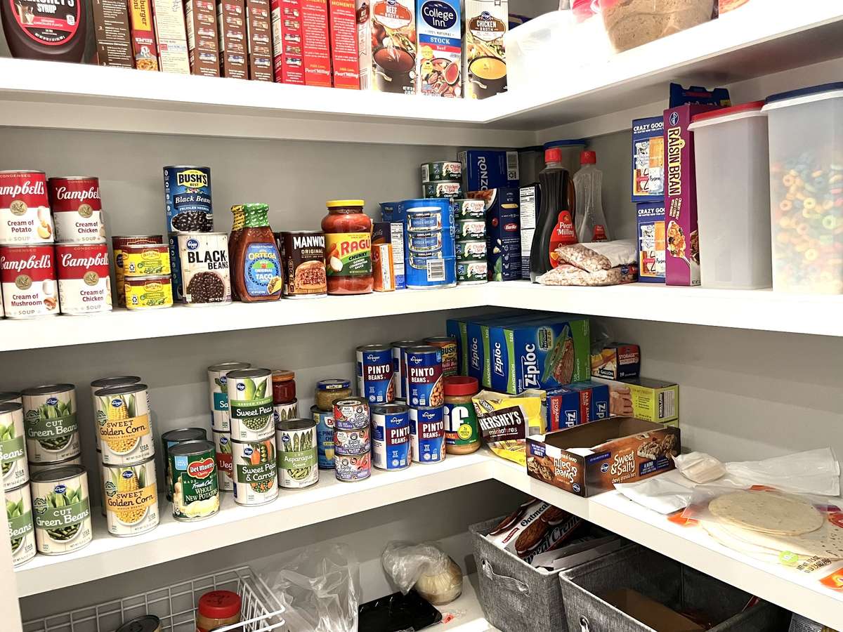 Custom shelves to keep your pantry looking organized