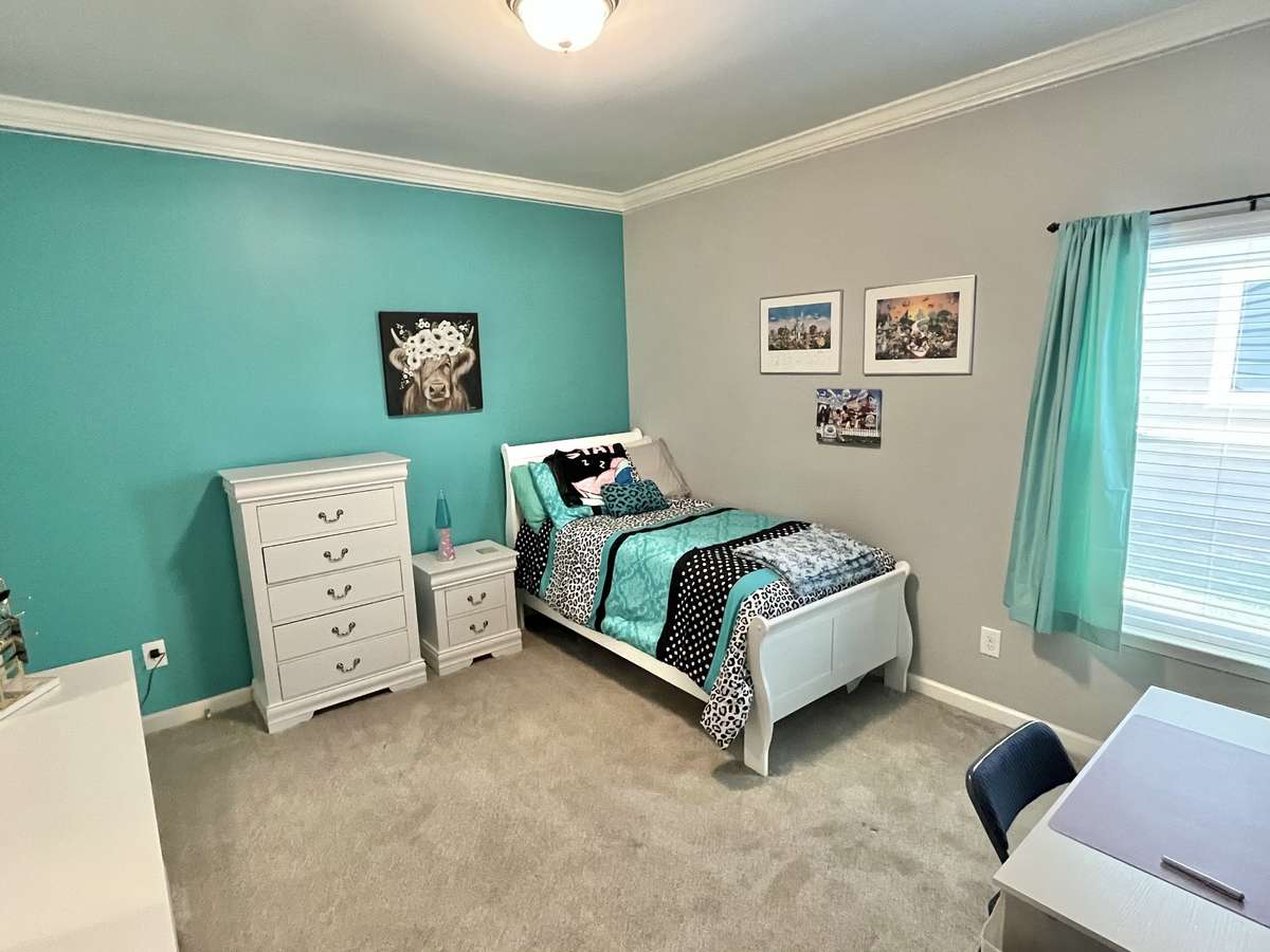 Just a pop of color in one of 4 bedrooms