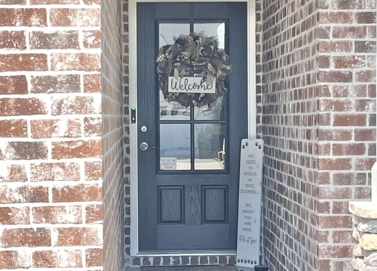 Front door welcomes you and and brings light into the foyer