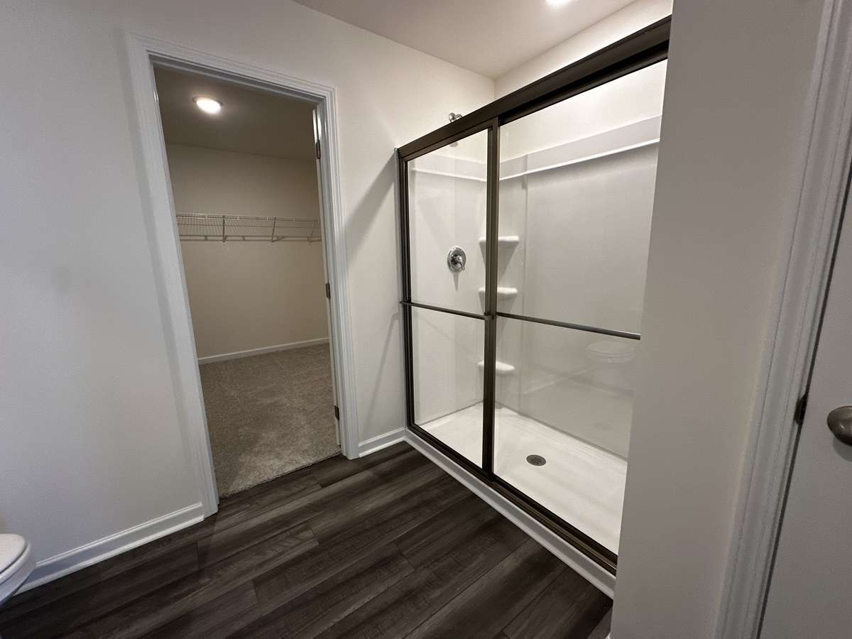 Walk in shower in primary