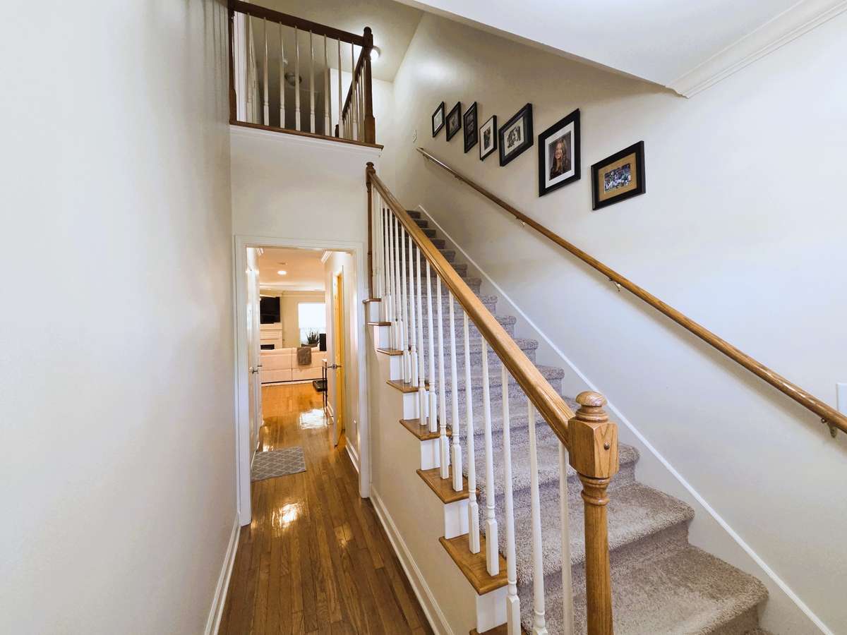 Entrance - gleaming hardwood floors