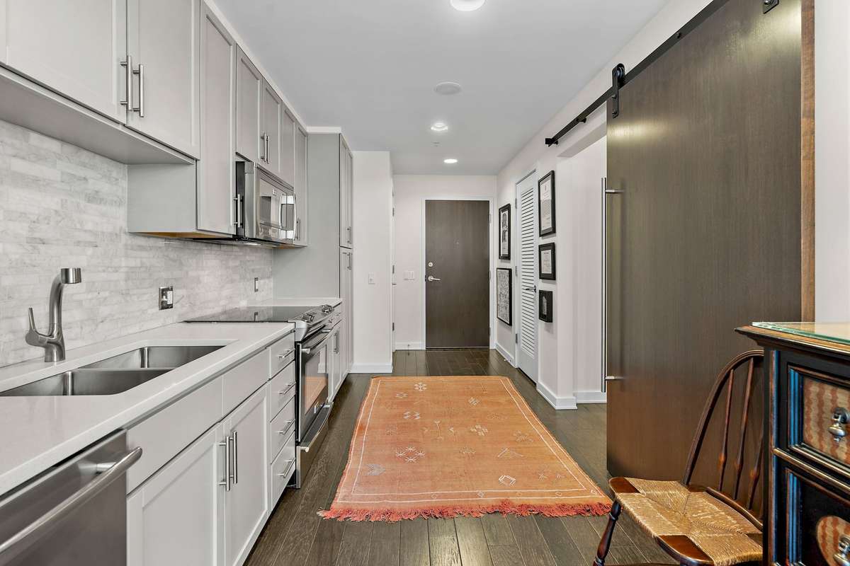 Stone countertops, tile backsplash