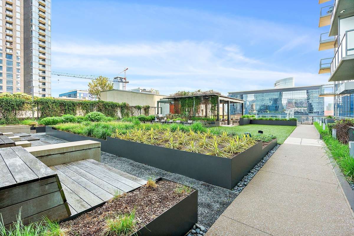 Rooftop garden area brings you back to nature