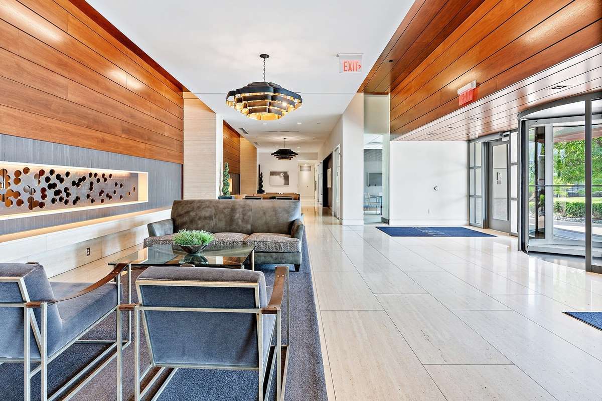 Modern and elegant foyer greets residents and guests
