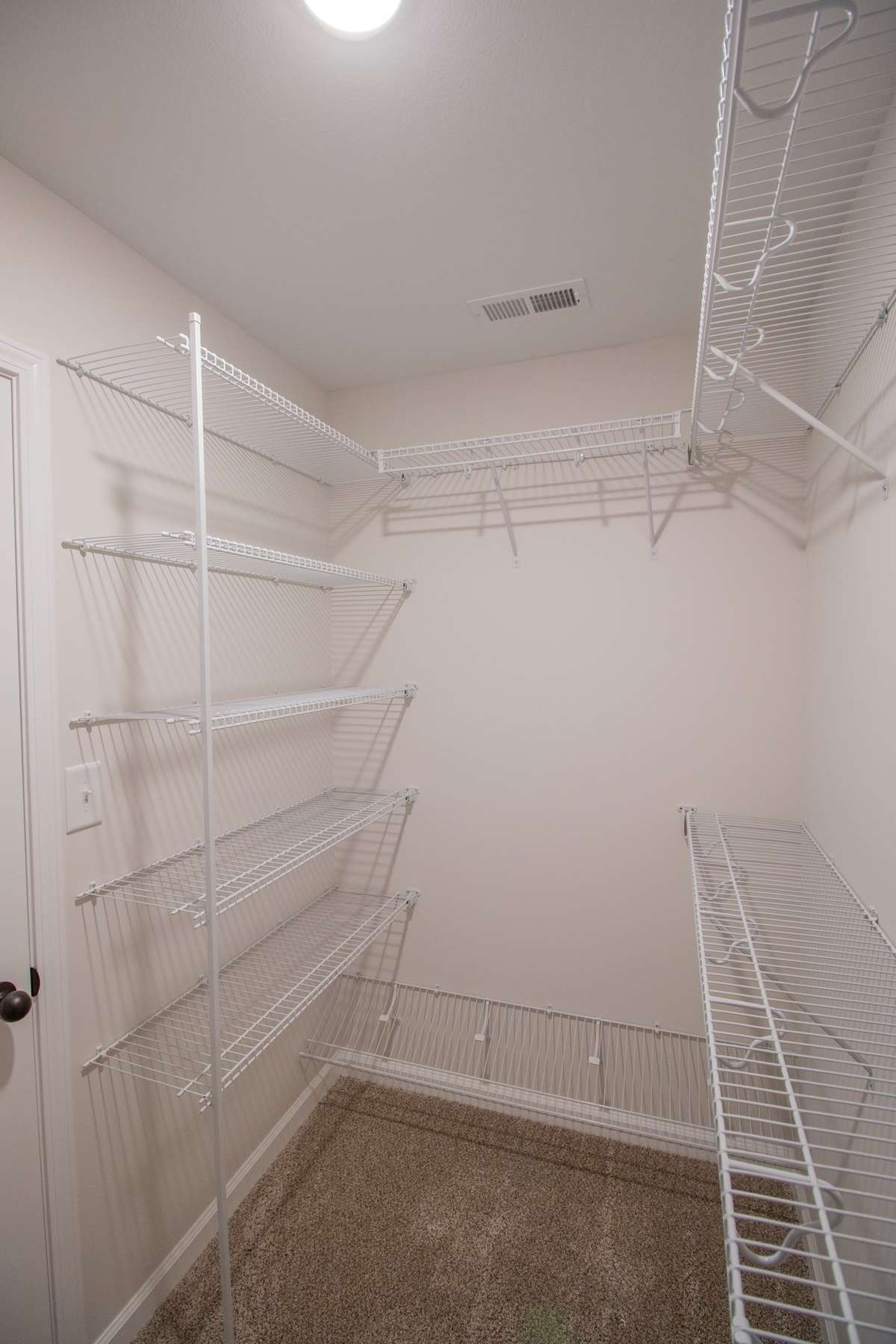 EXAMPLE>>> Another View of the Walk-in Closet!! More Shelving and a Shoe Rack!! (Primary Bathroom)