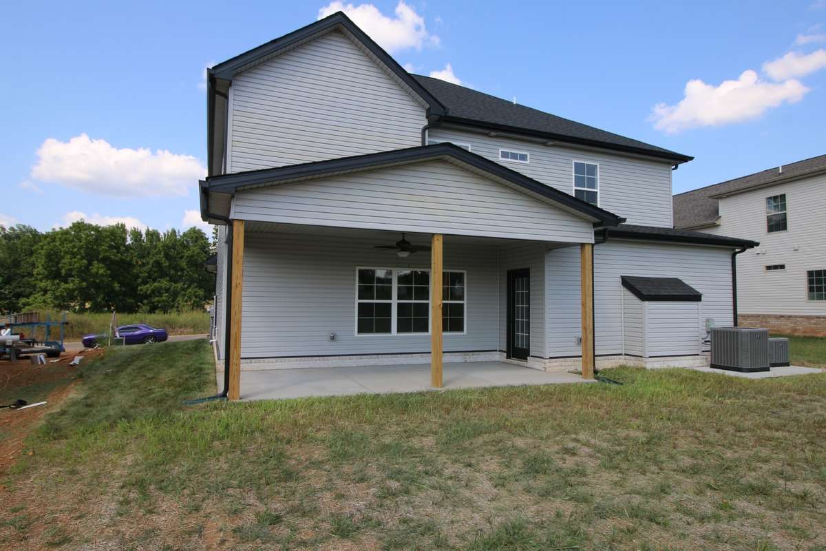 EXAMPLE>>> Large Covered Patio with a Ceiling Fan! Great For Enjoying the Outdoors!