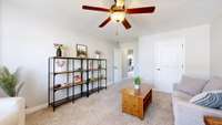 Bedroom 3 currently being used as an office space