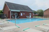 Community clubhouse and pool