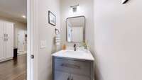 Downstairs powder room