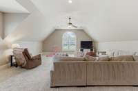 This bonus room is HUGE and has great light and plenty of room for several dedicated areas.