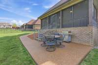 The patio is a great spot for your grill and outdoor entertaining.